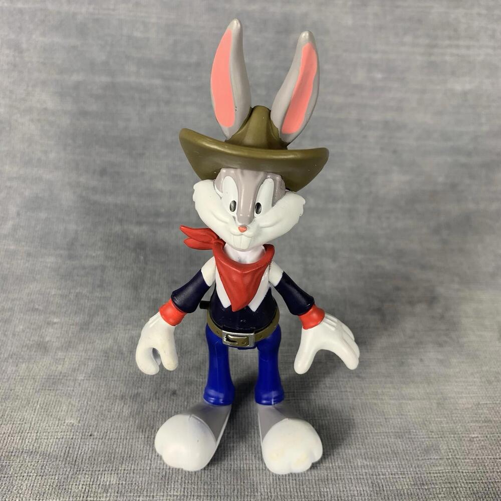 Bugs Bunny Cowboy Warner Brothers Looney Tunes Space Jam 5" Figure By Moose